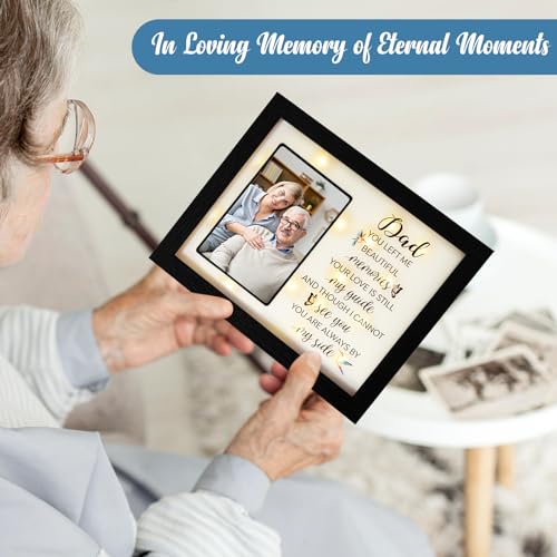 Fabuday Sympathy LED Shadow Box 4x6 Picture Frame - Memorial Gifts for Loss of Dad, Grandfather; Bereavement Gifts in Memory of Loved One - Image 2