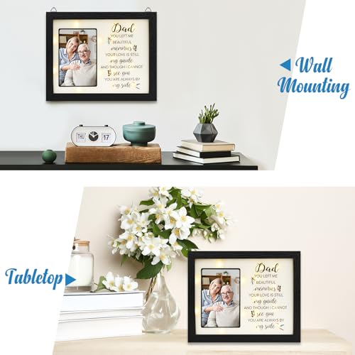 Fabuday Sympathy LED Shadow Box 4x6 Picture Frame - Memorial Gifts for Loss of Dad, Grandfather; Bereavement Gifts in Memory of Loved One - Image 5
