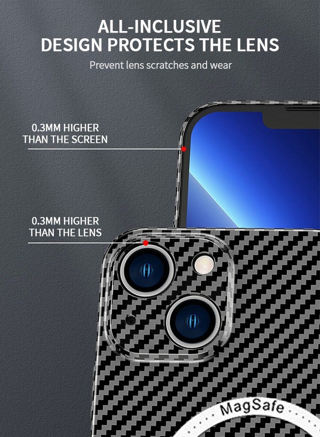 GROIC Compatible with iPhone14 Case,Carbon Fiber Slim Phone Shell Compatible with MagSafe Accessories,Shock Resistant Phone Case Support Wireless Charging Phone Cover 6.1 Inch - Image 4