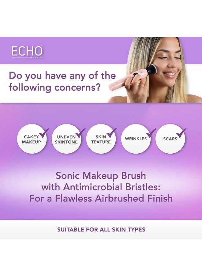 SPA SCIENCES Echo Makeup Brush For Flawless Blending, Contouring, Highlight & Airbrush Finish 3 Speeds Rechargeable - Image 2