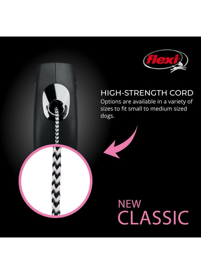 فلكسي مقود FLEXI New Classic القابل للسحب للكلاب الصغيرة التي يصل وزنها إلى 26 رطلاً - 16 قدمًا، أسود | مقود مشي للحيوانات الأليفة خالٍ من التشابك مع فرامل بيد واحدة وإيقاف مؤقت وقفل | منتج بجودة ألمانية - Image 3