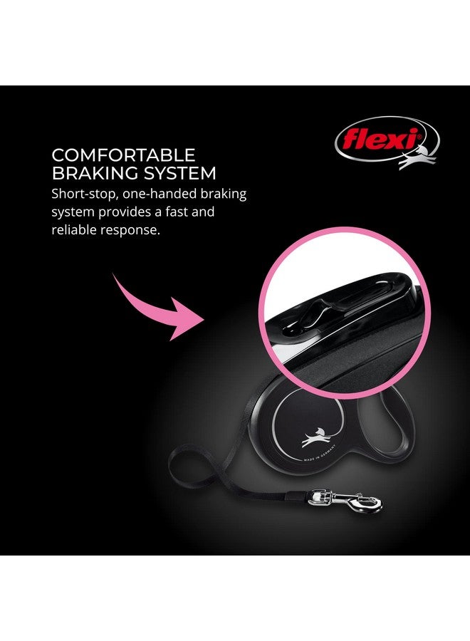 فلكسي مقود FLEXI New Classic القابل للسحب للكلاب الصغيرة التي يصل وزنها إلى 26 رطلاً - 16 قدمًا، أسود | مقود مشي للحيوانات الأليفة خالٍ من التشابك مع فرامل بيد واحدة وإيقاف مؤقت وقفل | منتج بجودة ألمانية - Image 4