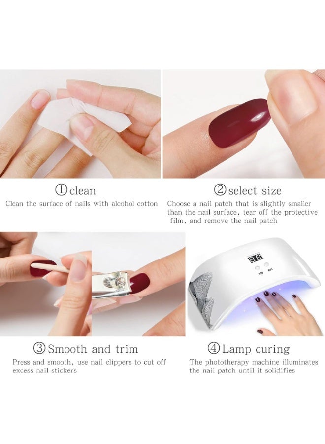 Nail Art Accessories, Purple Gel Nail Adhesive, UV Cures for a Perfect Finish - Image 2