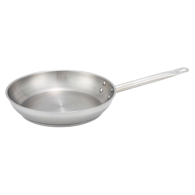 Winco CommercialGrade Stainless Steel Fry Pan Natural Finish 8