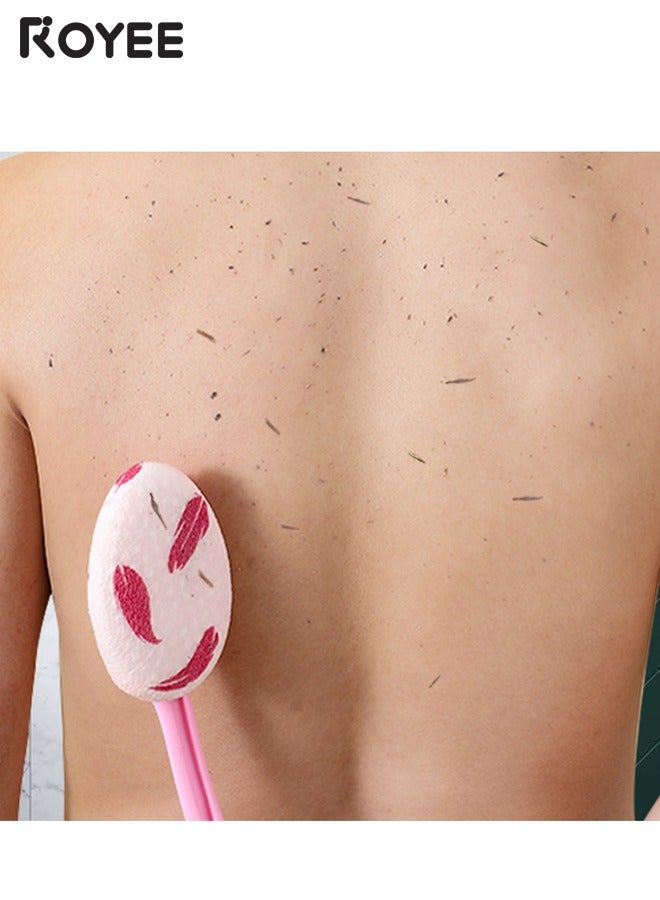 Royee Ipcs Long handled shower brush with 3pcs interchangeable heads,Exfoliating Mitts Body Scrub Glove Bath SPA Exfoliating,Dead Skin Remover Glove Deep Body Scrubber for Women and Men ﻿ ﻿  - Image 4