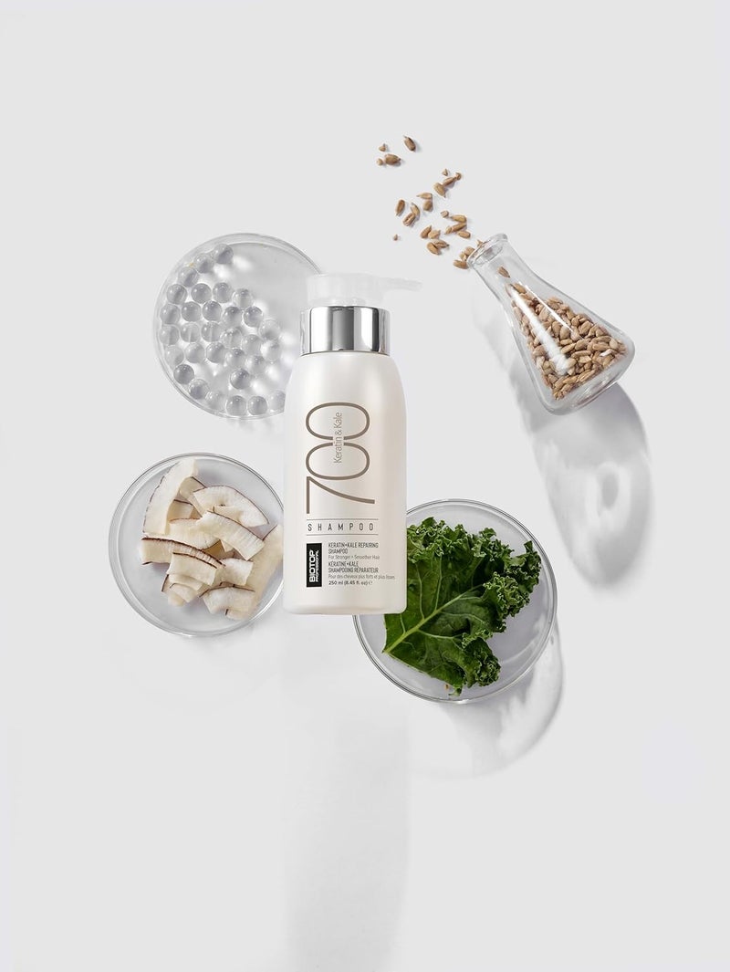 Biotop Professional 700 Keratin Kale Shampoo 250Ml Calming ChamomileParaben SLS Sulfate freeFor Damaged Coarse or Chemically Treated Hair - Image 2