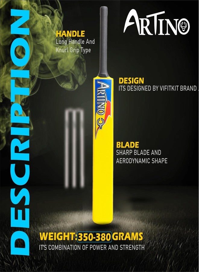 ARTINO The Rock PVC Cricket Bat Size 3 for Age Group 7-8 Years PVC/Plastic Cricket Bat Best use with Tennis and Wind Ball - Image 4
