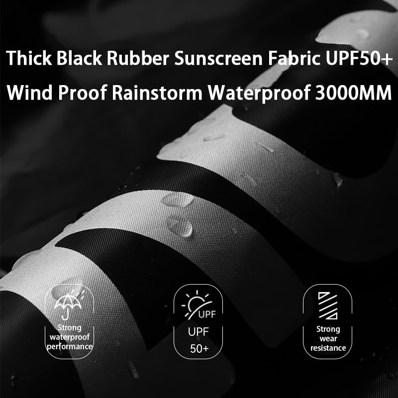 windhike Blackdog Camping Tarp with Poles, 18x9.5 Ft Large Waterproof Camping Tent Canopy, 6-10 Person PU3000mm Shade Awning for Car Camp, Hammock Rain Fly, Outdoor, Picnic Backpacking - Image 3