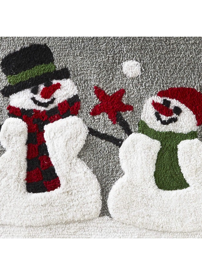 SKL Home Christmas Woodland Winter Snowman Rug for Bath/Kitchen & Gift, Multi - Image 2