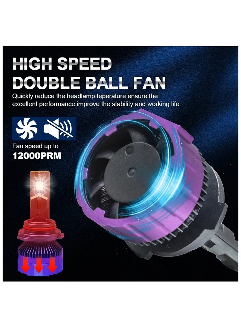 gz auto GZ AUTO LED Headlight Bulbs 6500K High Power LED Bulb Dual Beam Halogen Replacement LED Headlights Conversion Kit, 100W Pack of 2 | For Universal | IP6 Waterproof | 1 Year Replacement  - Image 4
