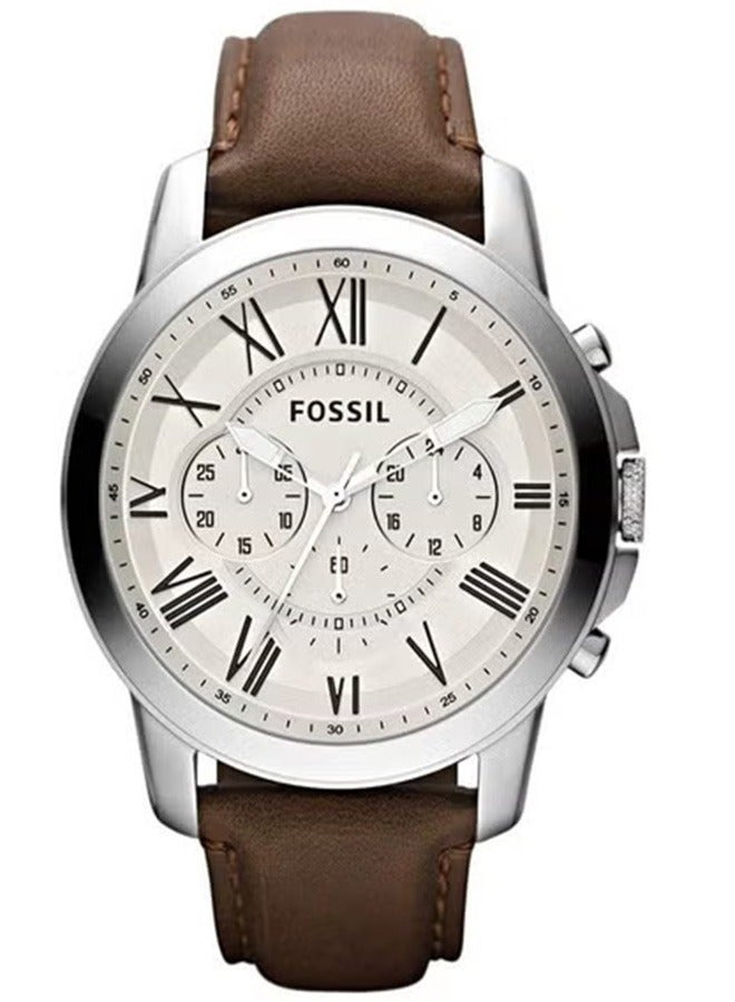 FOSSIL Men's waterproof leather chronograph Watch -FS4735 - Image 1