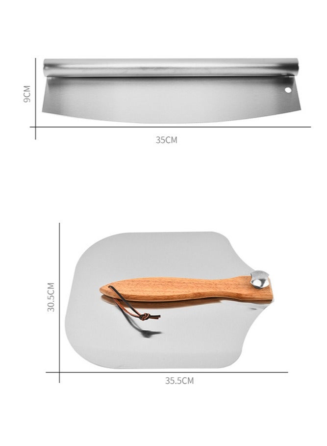 عام **لوح تقديم جبن خشبي طبيعي - صينية متعددة الاستخدامات مضادة للانزلاق مع أقسام للجبن واللحوم الباردة** - Image 4