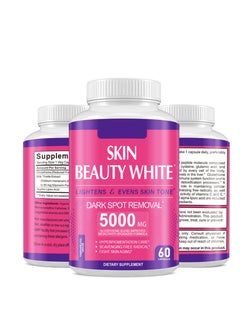 Skin Glutathione Whitening Pills 60 Capsules 5000mg Glutathione 