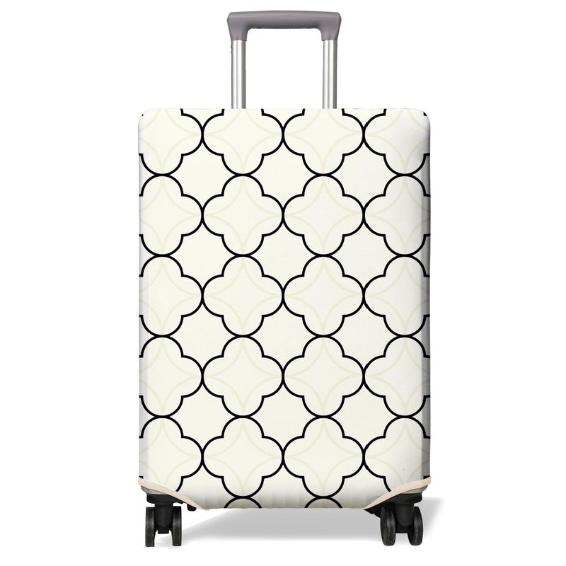 PtRug Travel Luggage Cover Suitcase Protector Fits 1832 Inch Wheel Covers PatternedTravel Related Items Flower Luggage Protector Elastic M - Image 2