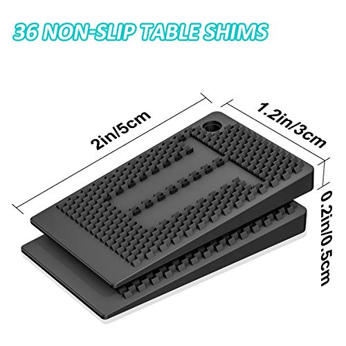 SUPERUS Plastic Shims for Leveling - 36 Piece Jar, Strong and Durable Table Wedges, DIY Levelers for Furniture, Chair, Cabinet, Table Leg, Restaurant - Adjustable Multipurpose Furniture Levelers - Image 2