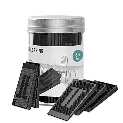 SUPERUS Plastic Shims for Leveling - 36 Piece Jar, Strong and Durable Table Wedges, DIY Levelers for Furniture, Chair, Cabinet, Table Leg, Restaurant - Adjustable Multipurpose Furniture Levelers - Image 1