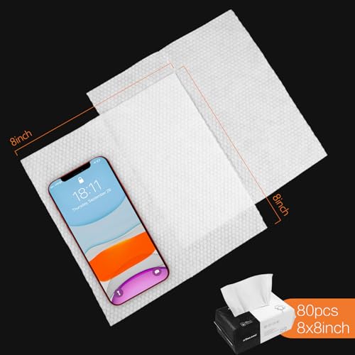 SUNLAND Disposable Face Towels Clean Face Tissue Super Soft for Sensitive Skin，Makeup Remover Dry Wipes，No Lint and Degradable 160 Count 2 Pack - Image 5