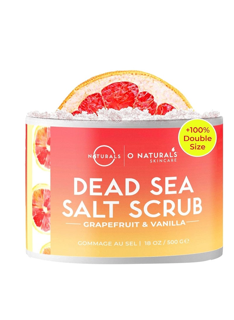 O Naturals O Naturals Lemon Scrub & Grapefruit Exfoliating Dead Sea Salt Scrub Bundle 18 Ounce Each.  - Image 3