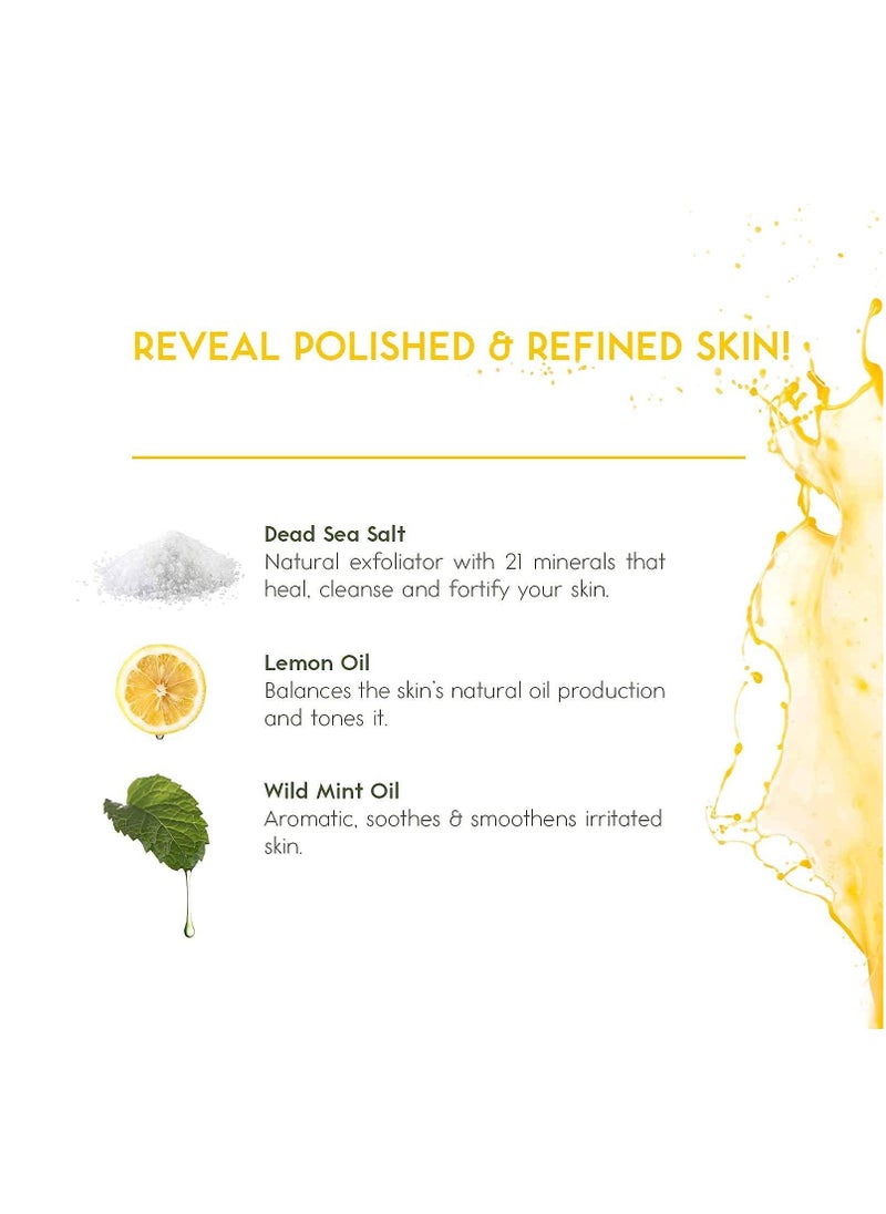 O Naturals O Naturals Lemon Scrub & Grapefruit Exfoliating Dead Sea Salt Scrub Bundle 18 Ounce Each.  - Image 5