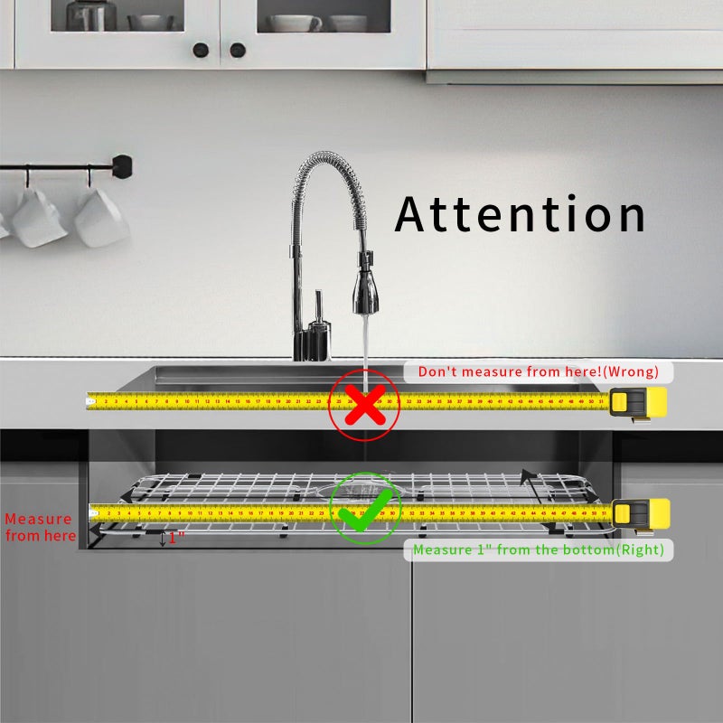 Fritoing Stainless Steel Sink Grid and Protectors for Bottom of Kitchen Sink, 26" x 14" with Rear Drain for Single Sink Bowl, for sink protectors for kitchen sink stainless steel - Image 5