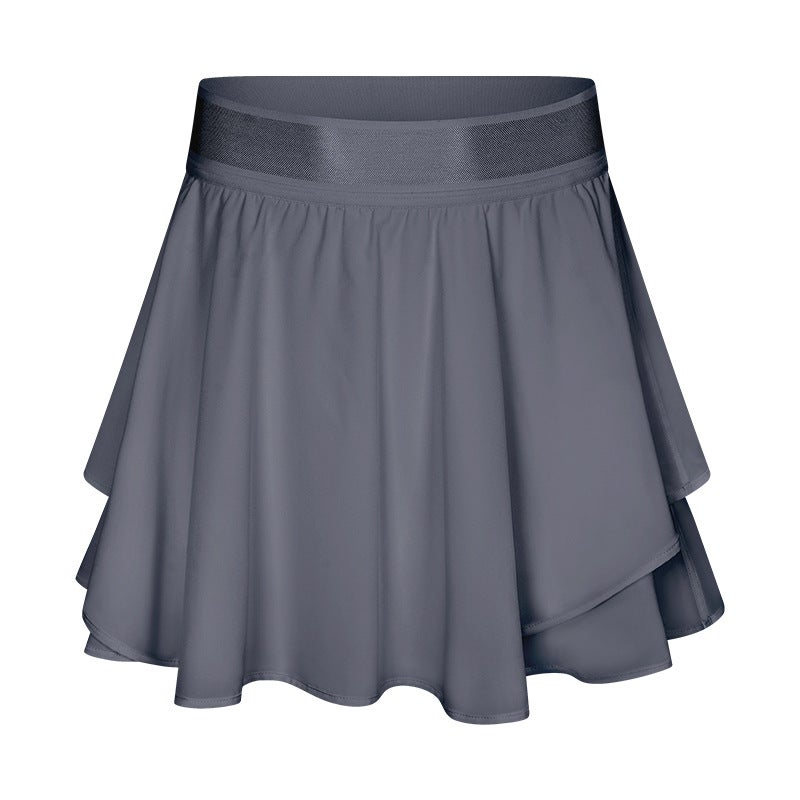 Generic Summer Elastic Sports Skirt-Shorts with Pockets DK330 White  - Image 4