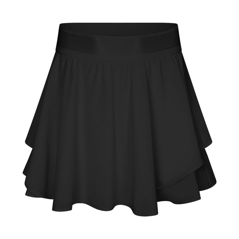 Generic Summer Elastic Sports Skirt-Shorts with Pockets DK330 White  - Image 2