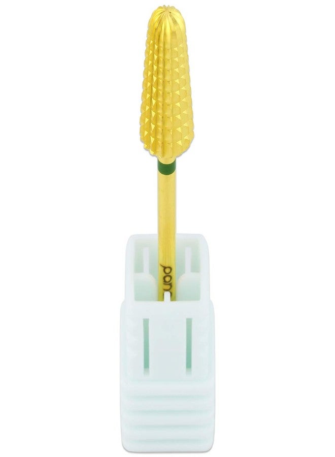Pana USA #1 PANA Volcano Shaped Nail Carbide Bit - 3/32" - One Way (Coarse, Gold) - Image 4