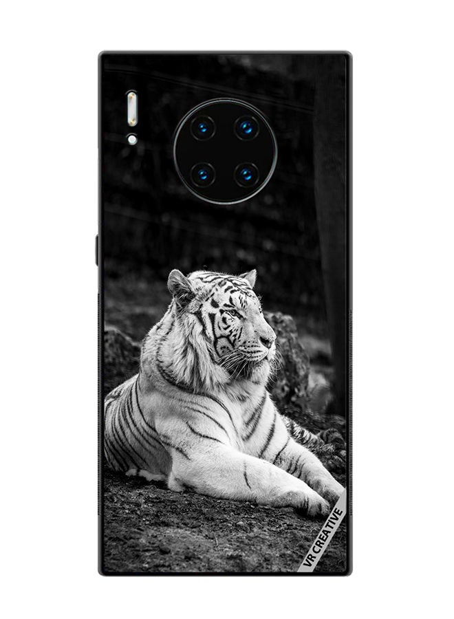 VR CREATIVE Protective Case Cover For Huawei Mate 30 Pro Royal Monochrome Tiger Design Multicolour - Image 1