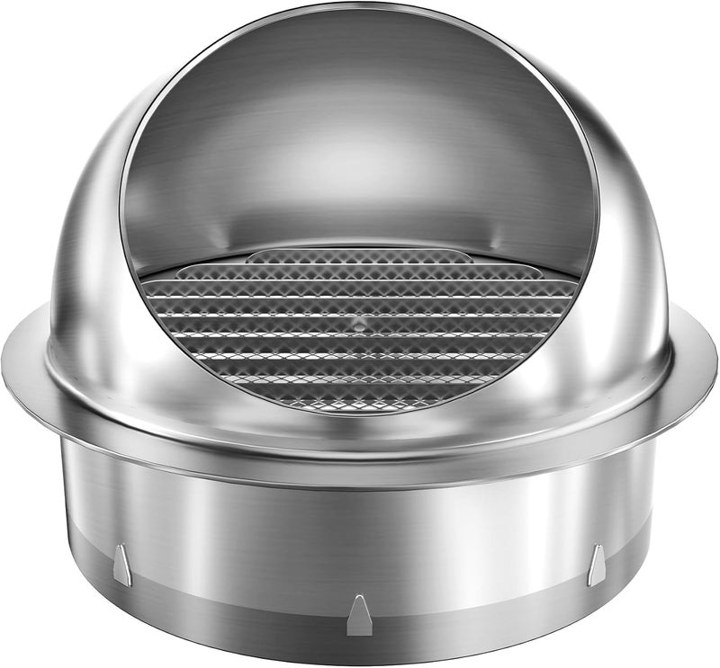 3 Inch/75mm Dryer Vent Cover Stainless Steel Round Air Ventilation Dryer Exhaust Vent Wall Vent Cover Ventilation Grill Hood - Image 1