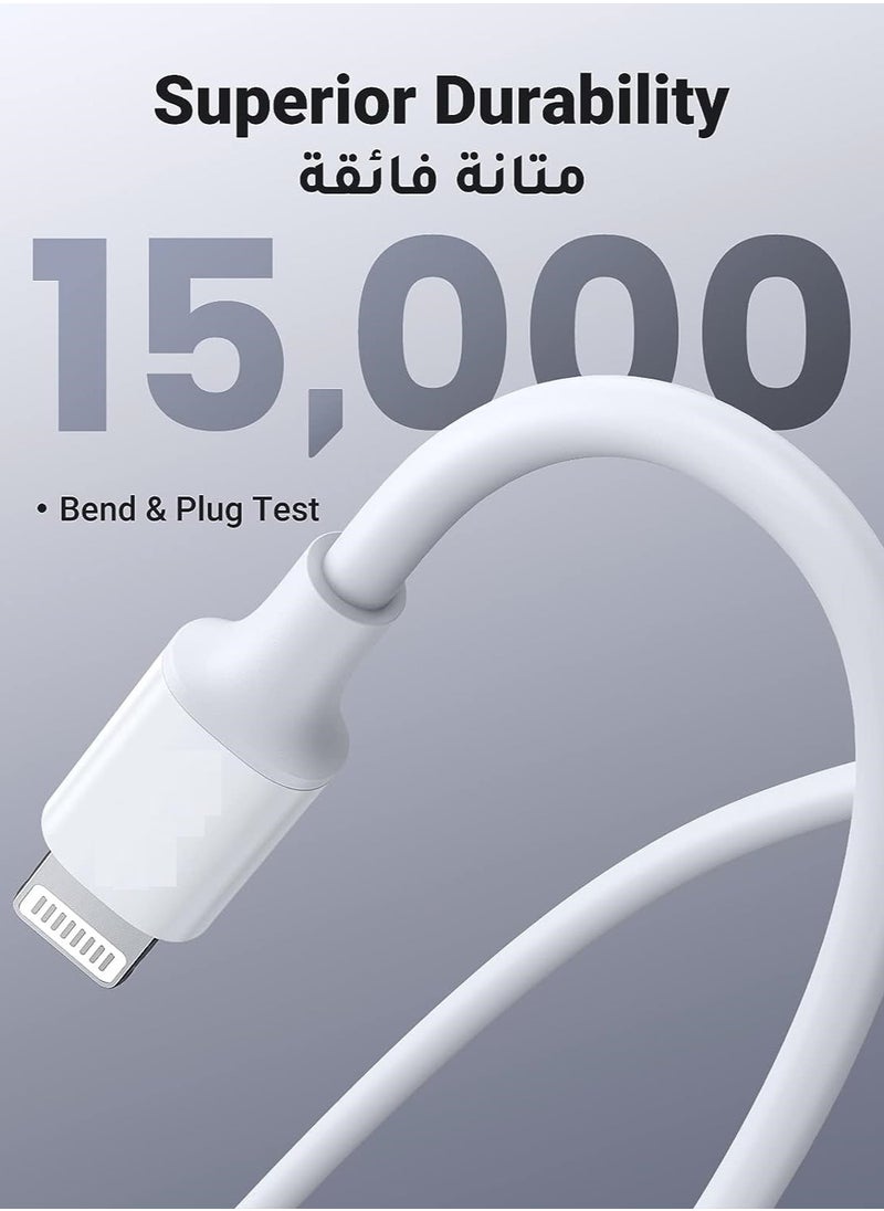 كابل شاحن iPhone 1M [معتمد من MFi] كابل USB C إلى Lightning شحن سريع توصيل الطاقة PD 20W كابل iPhone لـ iPhone 14/14 Pro/14 Plus/14 Pro Max، iPad Pro، iPhone 8-13 جميع السلاسل - pzsku/Z7428049BB23CE355683BZ/45/_/1695330396/adac153b-3e77-4750-8579-49efbad87a04