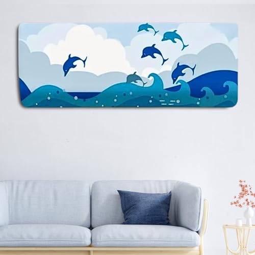 Da Anushi Polyester Printed Split Ac Cover Indoor Unit For 1.5 Ton Capacity AC, Inner Unit Ac Cover, All Weather Cover/Attractive Digital Prints/Dustproof/Water Resistant Split Ac Cover (Dolphin) - Image 1
