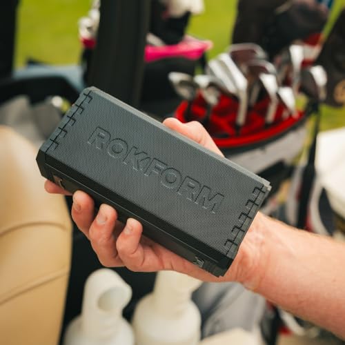 Rokform G-ROK Wireless Golf Speaker, Portable Magnetic, IPX7 Waterproof, Shockproof & Dustproof, Loud & Clear Sound, 24 Hour Battery, Rugged Outdoor Golf Cart Speaker (Black) ASIN - Image 2