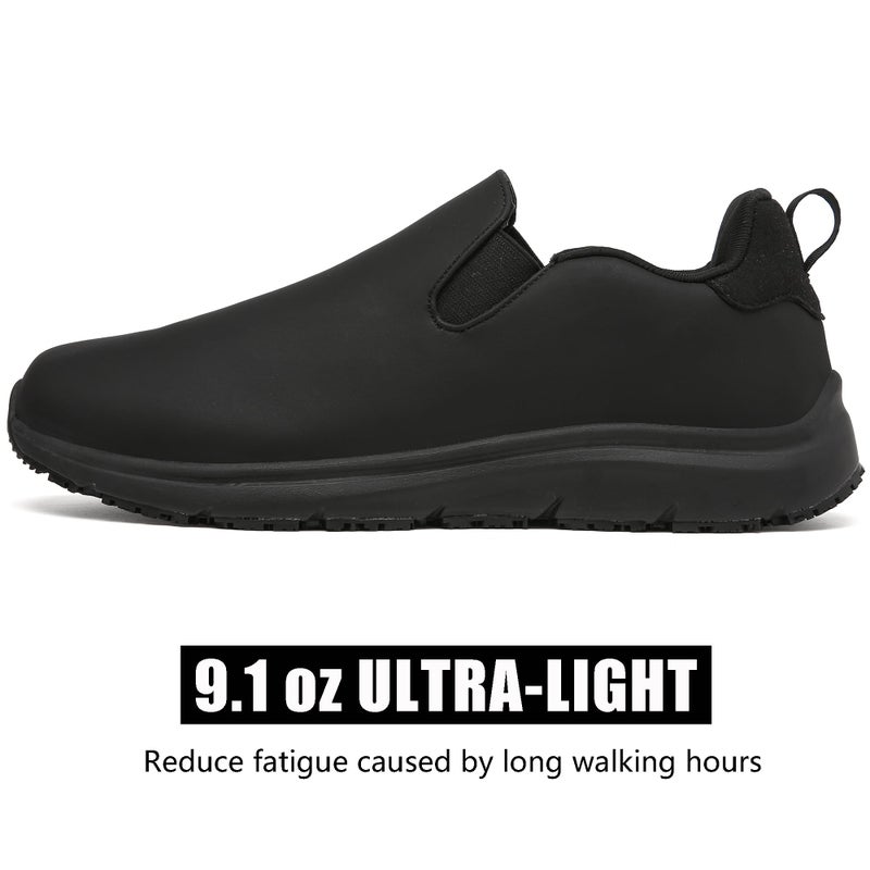 Ulogu Non Slip Work Shoes for Women Waterproof Slip Resistant Chef Kitchen Restaurant Food Service Zapatos de Trabajo para mujere antideslizante para cocina Black - Image 3