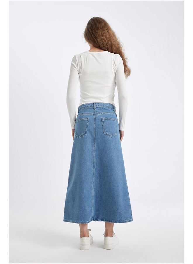 DeFacto Woman Denim Fashion Fit Skirt  - Image 4