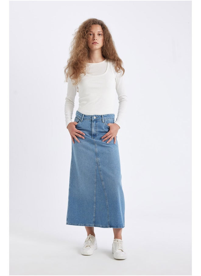 DeFacto Woman Denim Fashion Fit Skirt  - Image 1