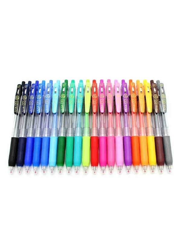 ZEBRA Sarasa Clip Gel Ink Rollers, Press-On, 0.7Mm, Set of 20 Src-0.7-20C  - Image 1