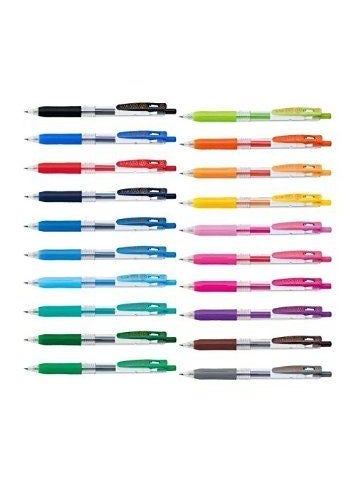 ZEBRA Sarasa Clip Gel Ink Rollers, Press-On, 0.7Mm, Set of 20 Src-0.7-20C  - Image 3