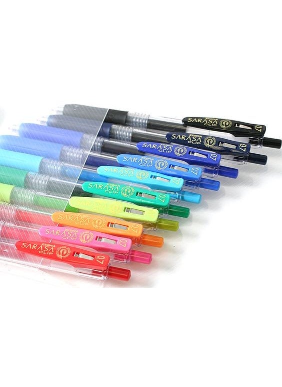 ZEBRA Sarasa Clip Gel Ink Rollers, Press-On, 0.7Mm, Set of 20 Src-0.7-20C  - Image 4