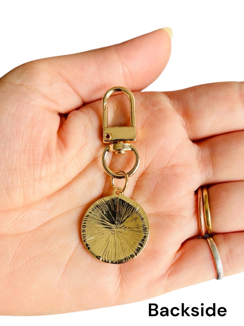 TraveEssentialz 2 pc Evil Eye Bag Hanging Metal Charm Keychain for Bags | Enamel Keychains for Good Luck | Gift for Mother's Day Travel Gift for Girls | Earphone Case Pendant (PINK) - Image 4