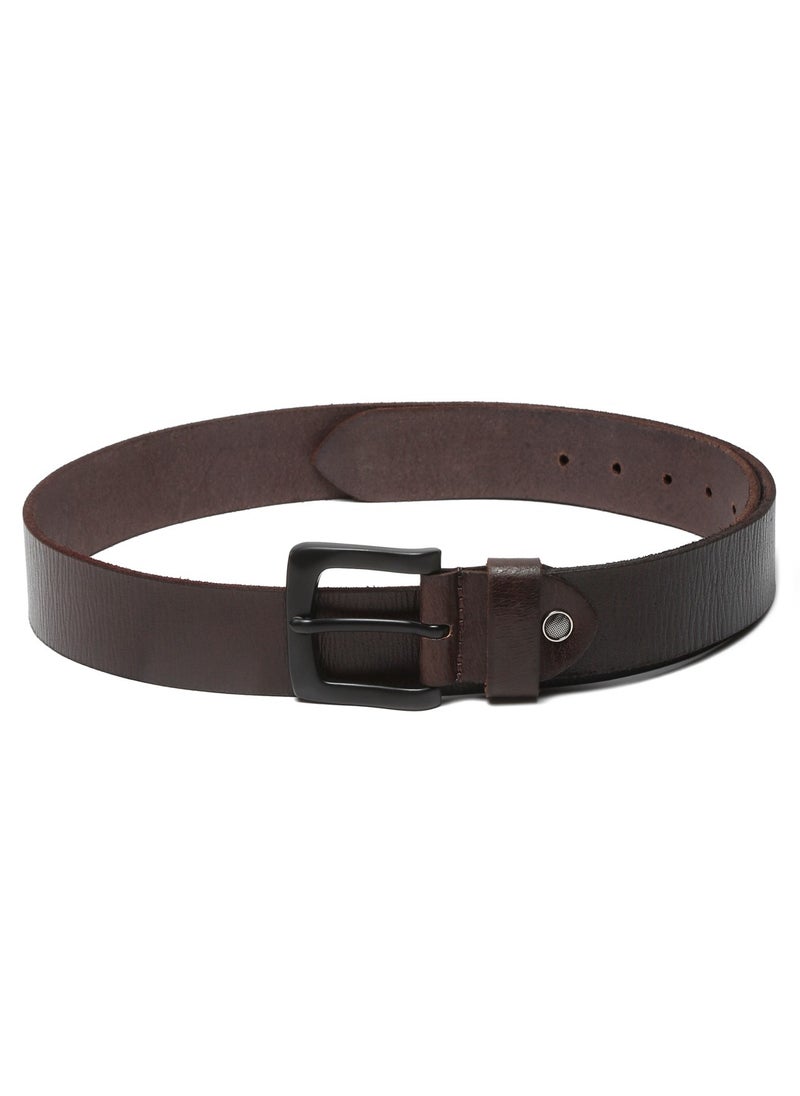 TEAKWOOD Real Genuine Leather Brown Casual Belt for Men  - Image 2