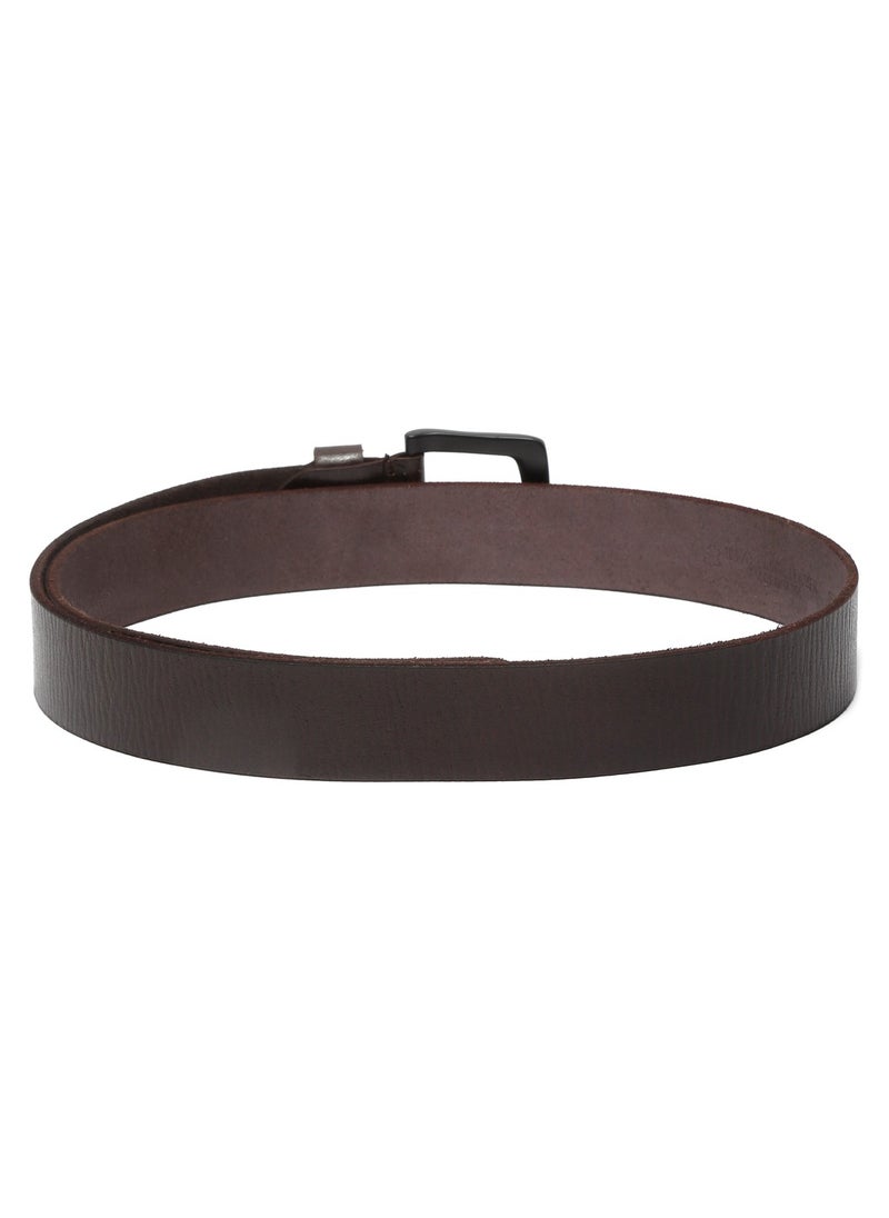 TEAKWOOD Real Genuine Leather Brown Casual Belt for Men  - Image 3