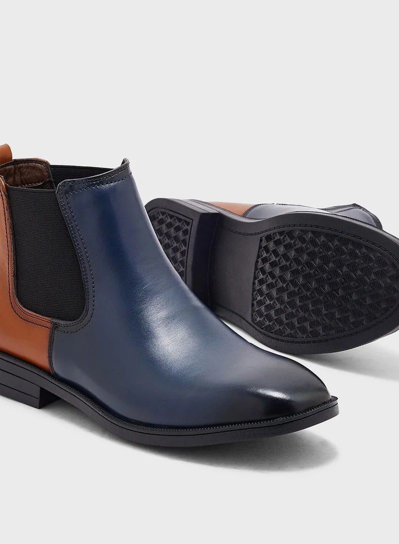 Robert Wood Colour Block Chelsea Boots