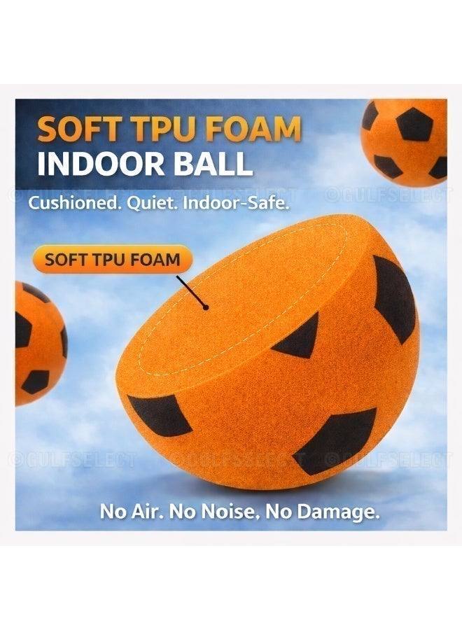 GULFSELECT Soccer Practice Sponge Foam Training Football, Soft Silent Indoor Soccer Ball, Noiseless Bounce, Non Marking TPU Material, Indoor Practice Ball - Image 5