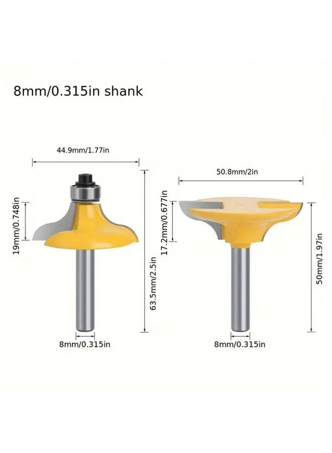 12.7mm Shank Solid Wood Door Frame Tenon Joint Knife Woodworking Milling Cutter - Image 4