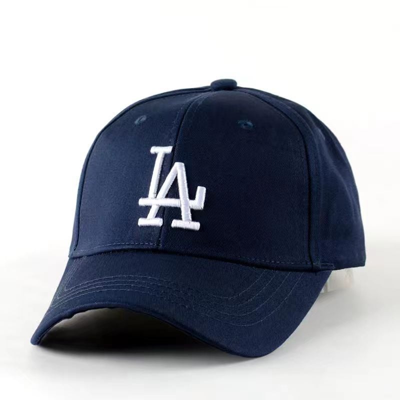 European and American Trendy Brand La Baseball Cap for Men and Women with Letter Embroidery Large Logo Sunshade Hat Korean Style Duckbill Cap Cross-Border Pure Cotton Hat Royal blue  - Image 5