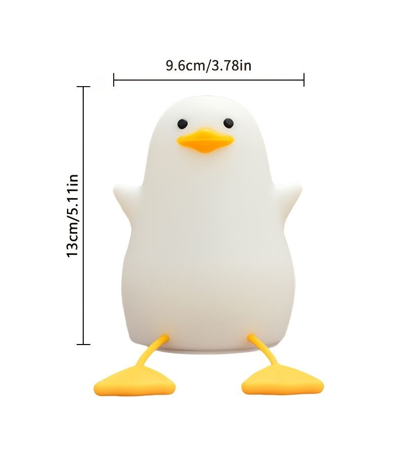 Yellow Billed Duck Rechargeable Night Light Funny Little Gull Flickering Stand - Image 2
