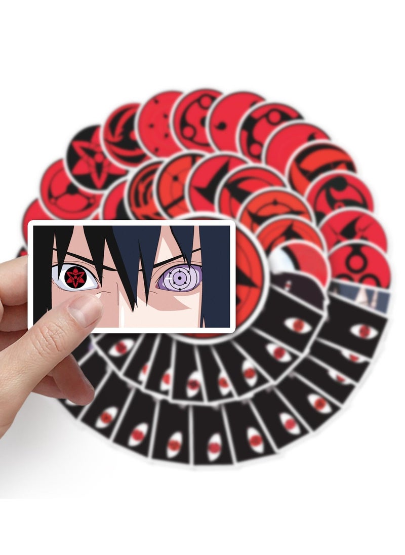 Generic - 50-Pcs Naruto Sharingan Anime Stickers Doodle Stickers Cool Waterproof Vinyl Stickers - Image 1