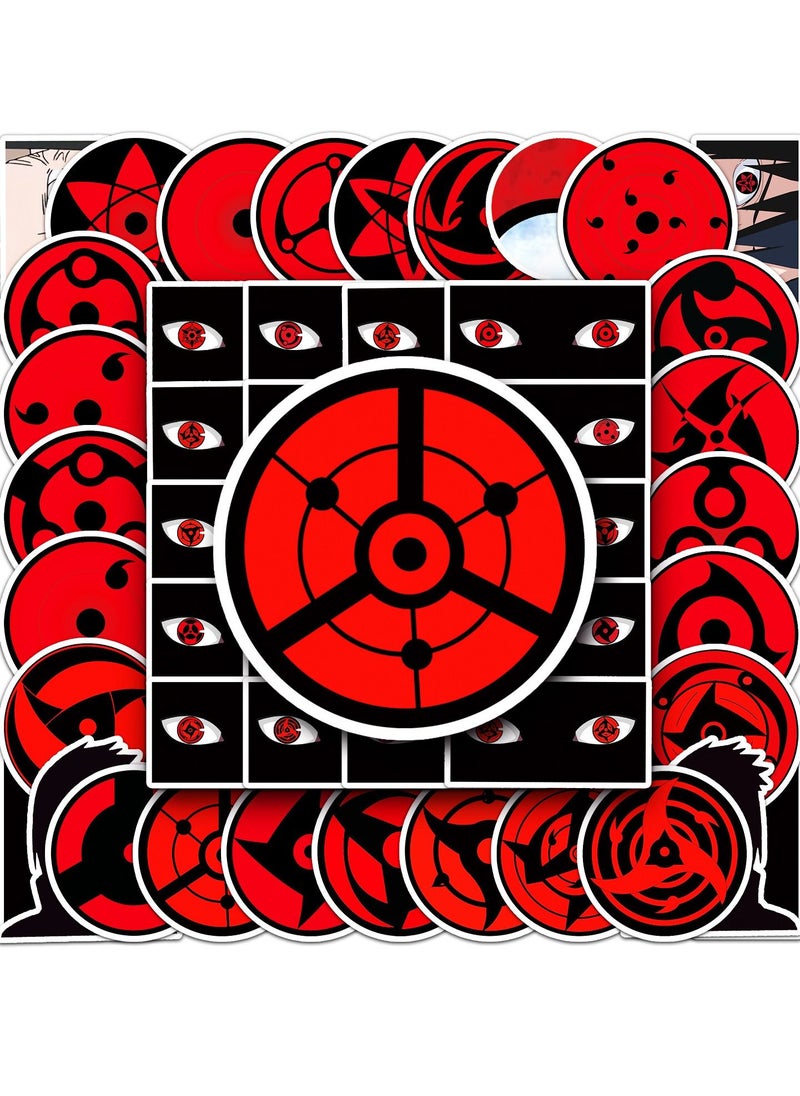Generic - 50-Pcs Naruto Sharingan Anime Stickers Doodle Stickers Cool Waterproof Vinyl Stickers - Image 1