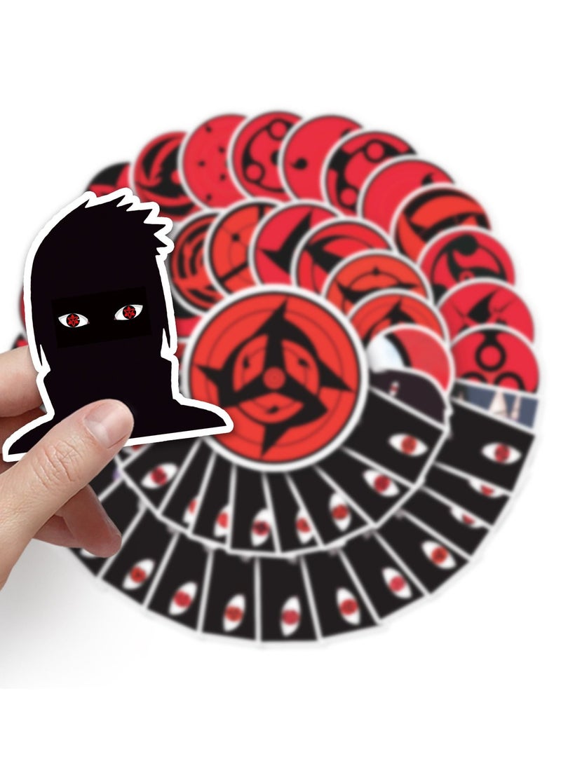 Generic - 50-Pcs Naruto Sharingan Anime Stickers Doodle Stickers Cool Waterproof Vinyl Stickers - Image 1
