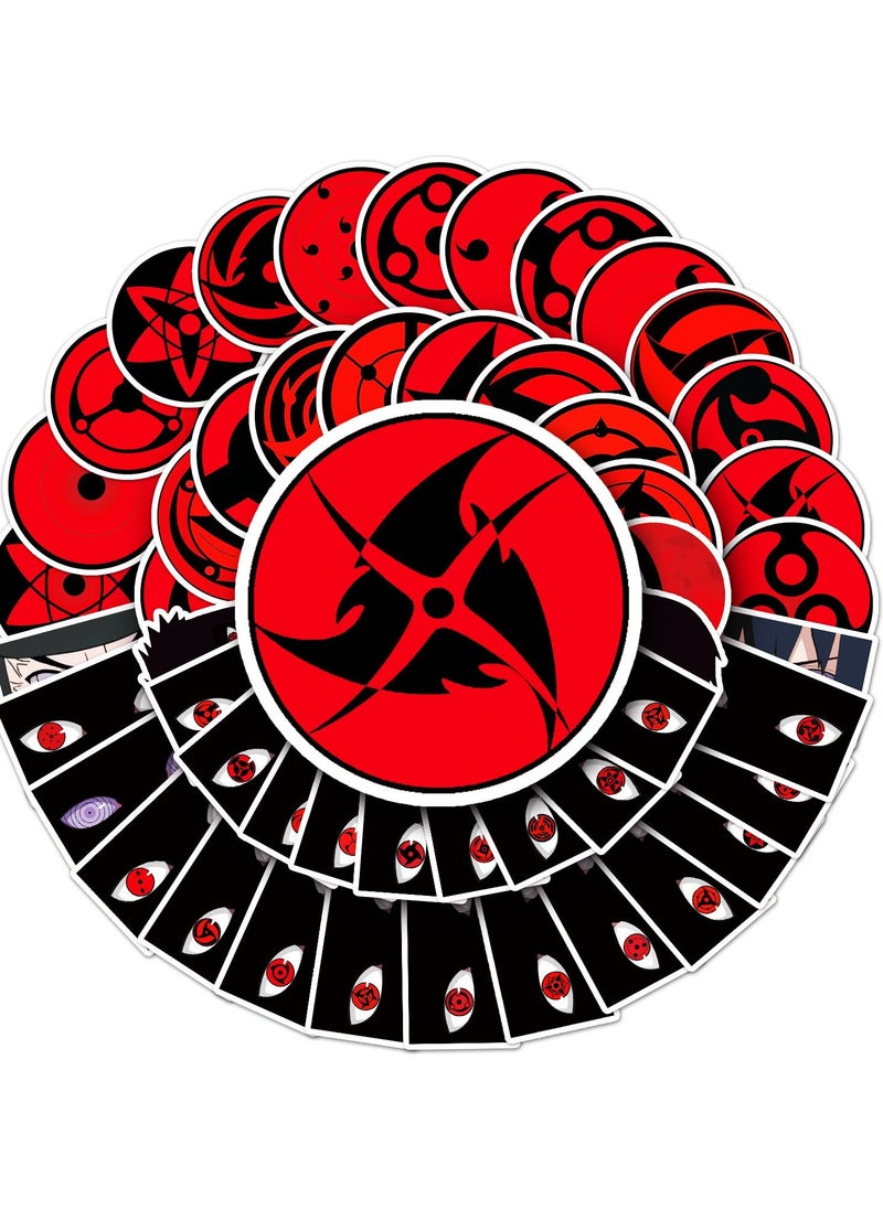 Generic - 50-Pcs Naruto Sharingan Anime Stickers Doodle Stickers Cool Waterproof Vinyl Stickers - Image 1